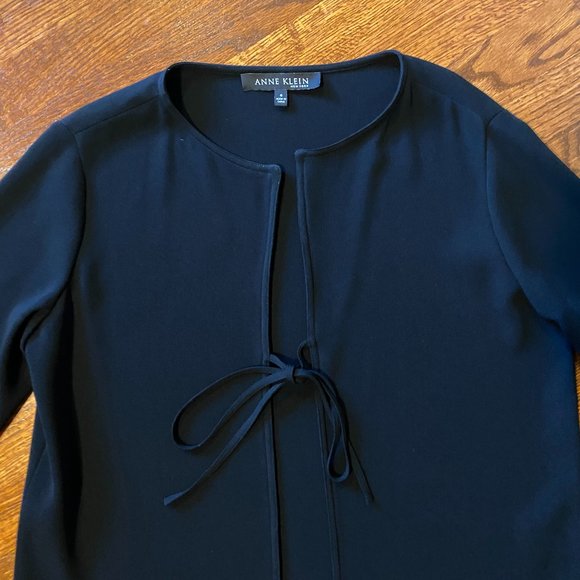 LAST CHANCE: Anne Klein Black Dress Jacket - Size 6 - Picture 2 of 6